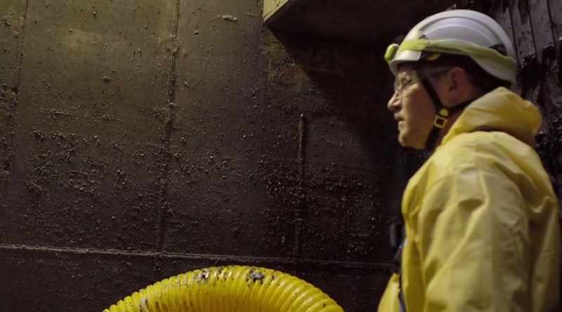 [narrator] City sewer maintenance workers