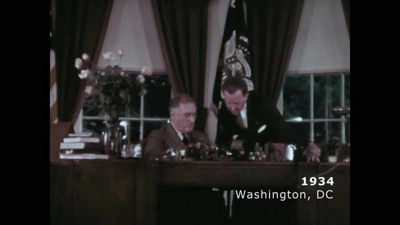 [narrator] Decades later, FDR launches emergency measures