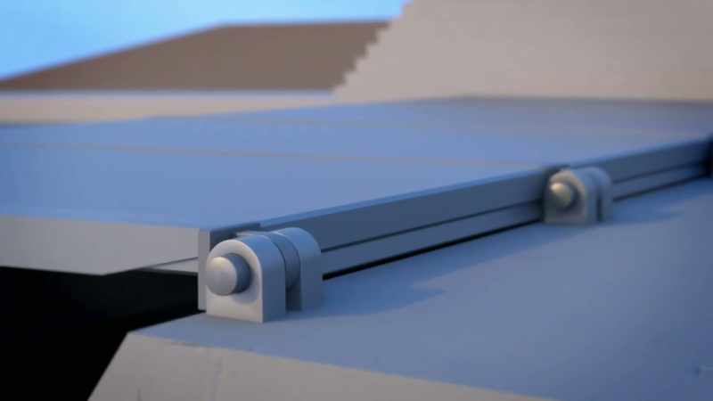 [narrator] Each oversized metal hinge consists
