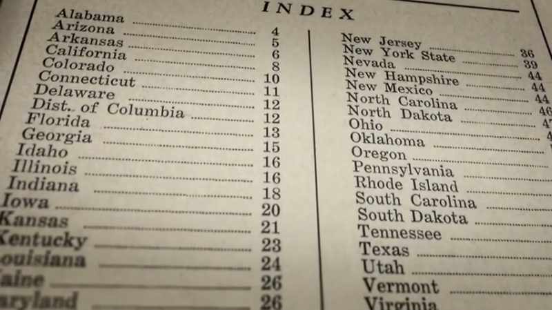 Narrator: Eventually the green book would list