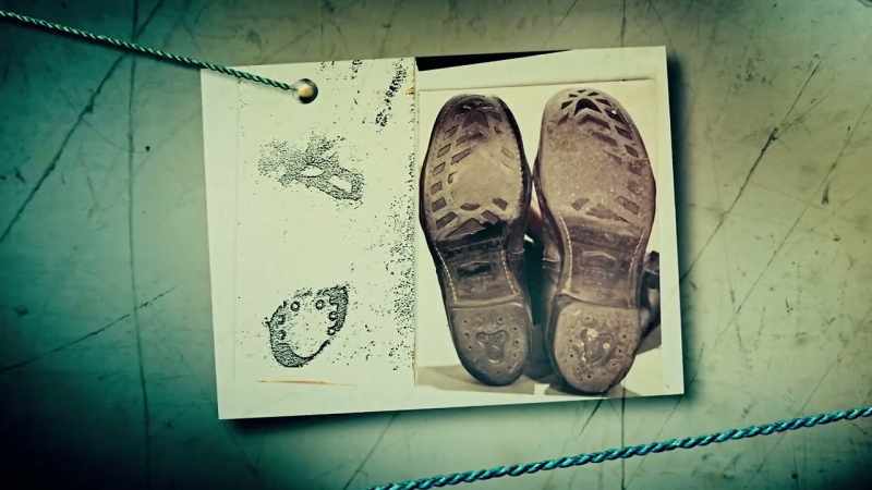 NARRATOR: Forensics confirm Clark's boots