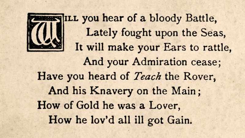 Narrator: He composed poetry... Including a ballad