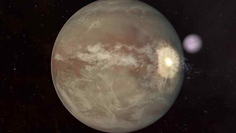 Narrator: IF PLANETS ARE SMASHING TOGETHER IN OTHER SYSTEMS