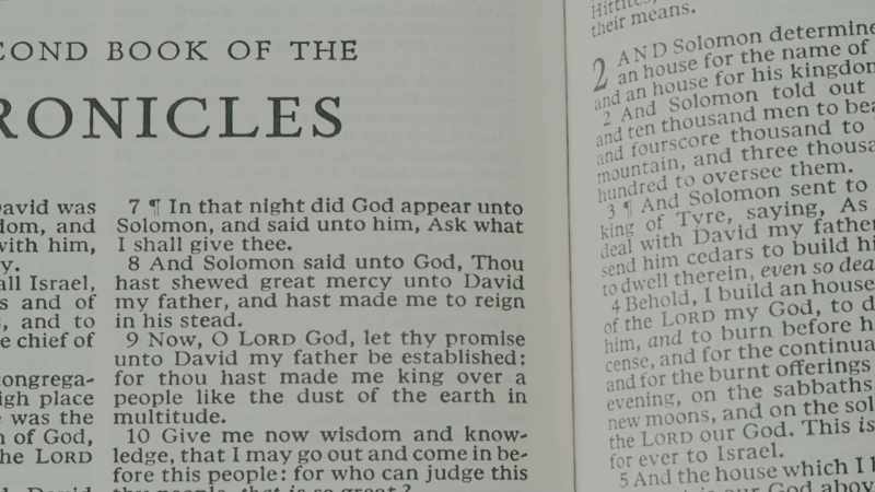 Narrator: In 2 Chronicles, verse 3