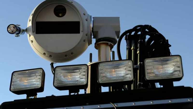 [narrator] Infrared floodlights
