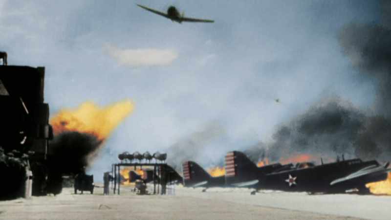 Narrator: JAPAN'S ATTACK ON PEARL HARBOR