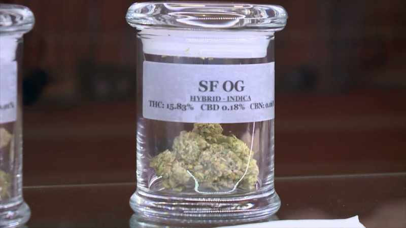 [narrator] Legal pot shops will usually label