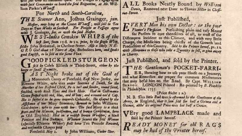 Narrator: Local merchants advertised their goods