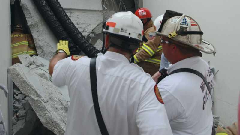 NARRATOR: Meanwhile, a rescue team was combing the wreckage