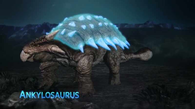 Narrator: PLANT-EATING ANKYLOSAURUS