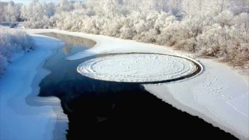 Narrator: SCIENTISTS DISCOVER A CIRCLE OF ICE