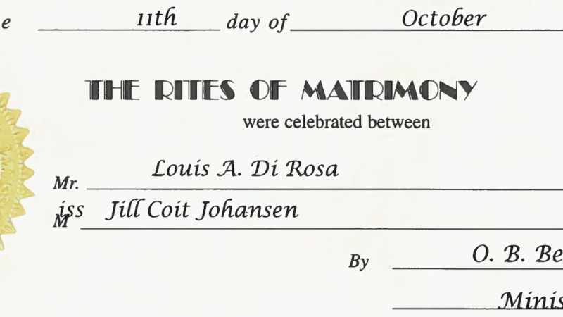 Narrator: She was still officially married to di rosa