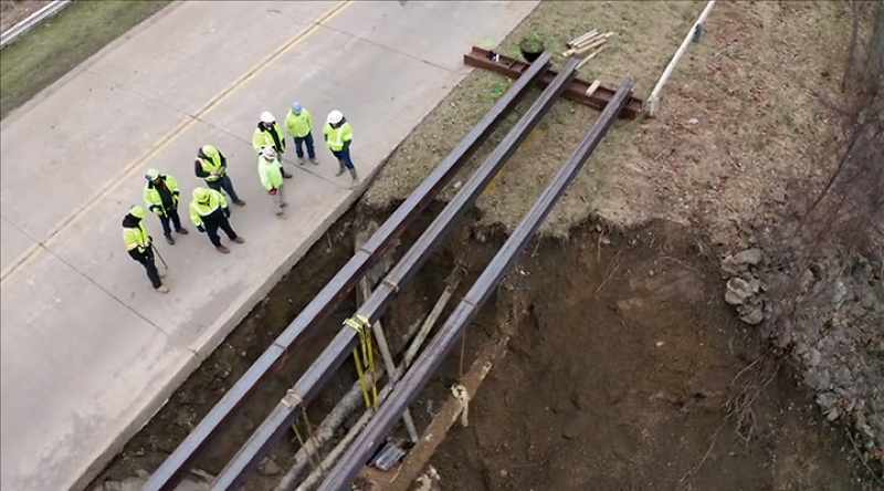 [narrator] Sinkholes occur when water