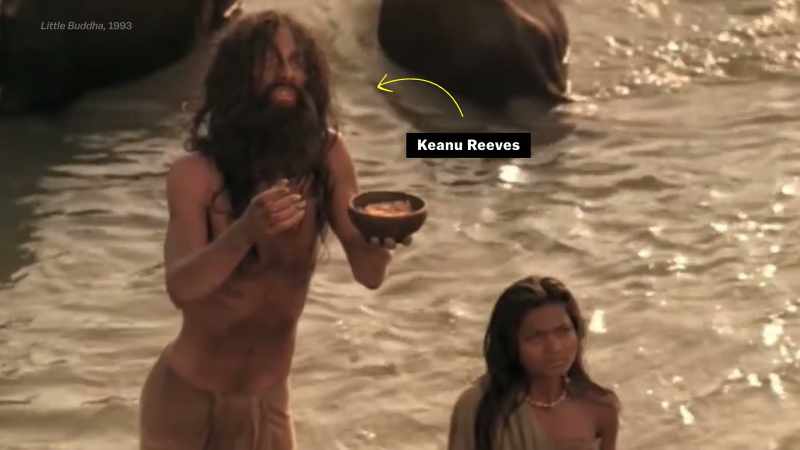 [narrator] That’s Keanu Reeves playing Buddha
