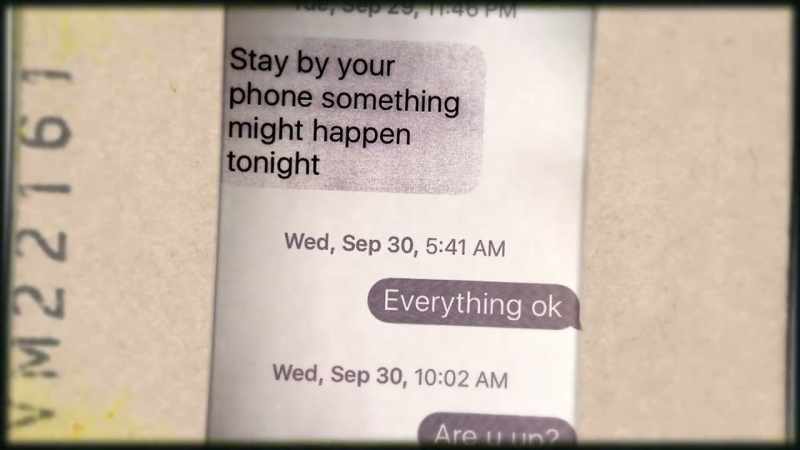 NARRATOR: That's when Tera sent the ominous text message