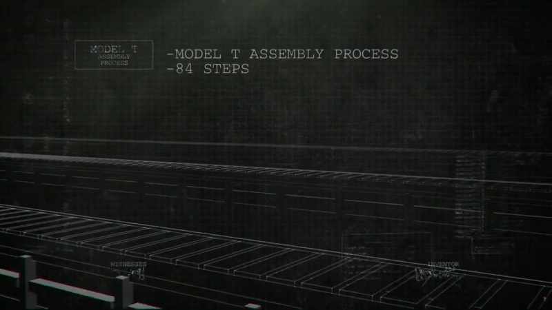 [Narrator] The Model T assembly line is broken down