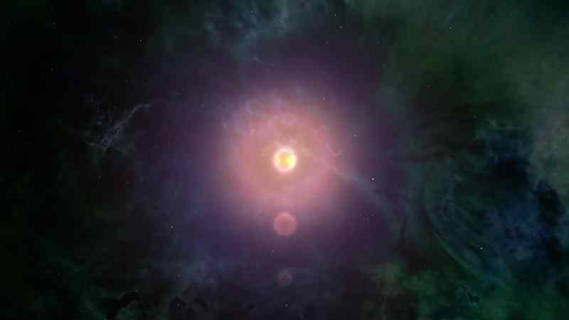 Narrator: WHEN A GIANT STAR GOES SUPERNOVA AND EXPLODES