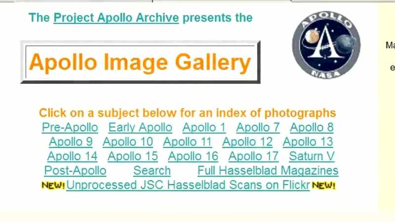 NASA has published on the internet