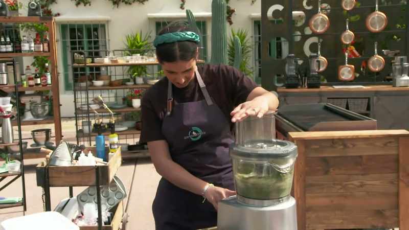[Natalia] I'm making collard green-crusted lamb