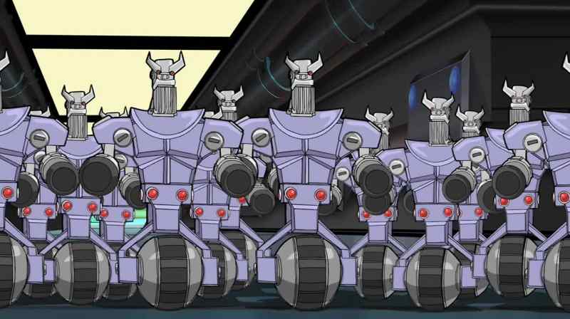 Naught that lives, or makes scary, mechanical, buzzy noises