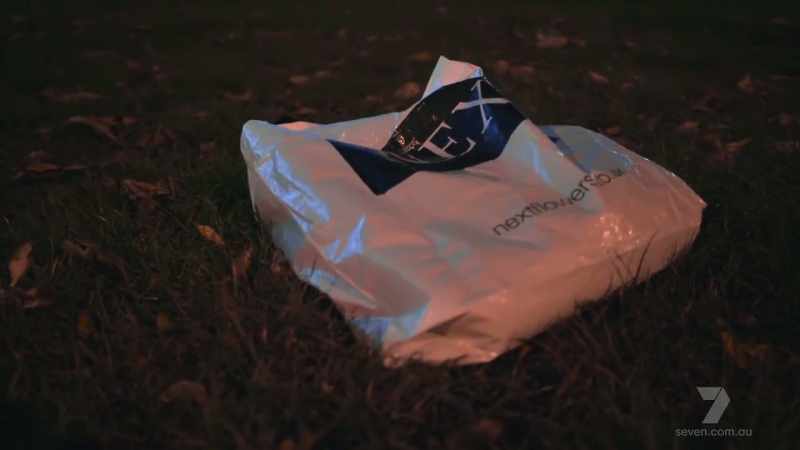Nearby was her carrier bag