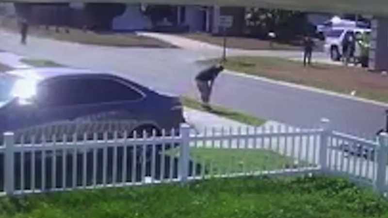 Neighbors go to help the crash victim