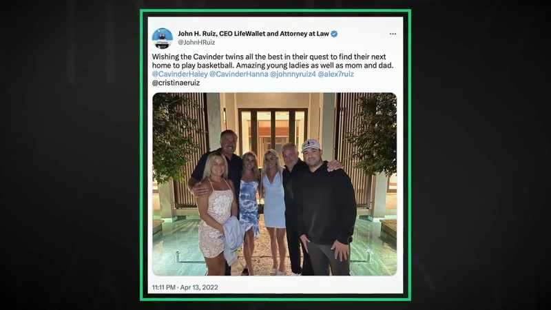Neither the Cavinder twins nor John Ruiz were sanctioned