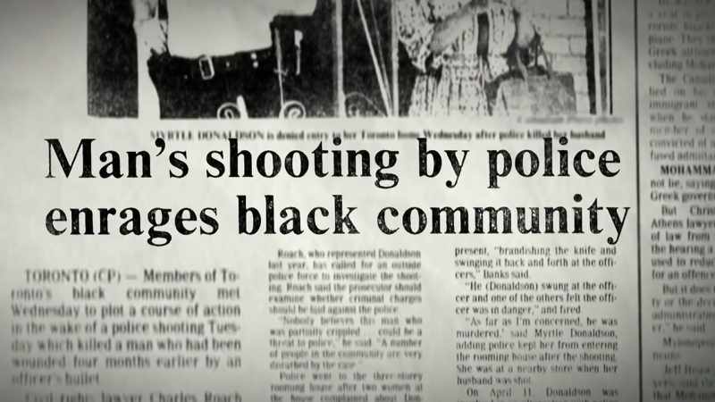 (newscaster): Donaldson was killed last week