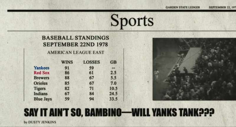 NEWSCASTER: Well, folks, with only eight games left to play