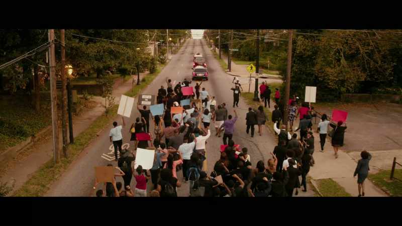 NEWSREADER (on TV): A protest took place