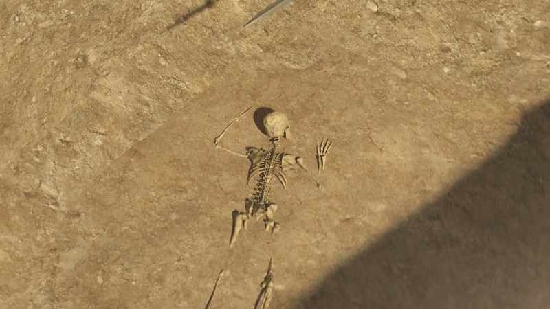 Next to his body, archaeologists discovered