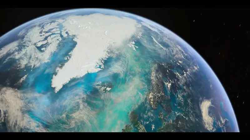 Next, the current surges into the Arctic Ocean