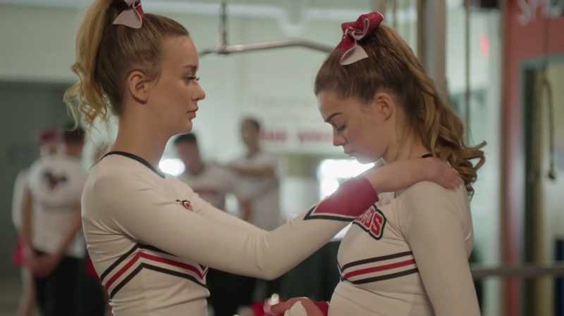 Next up, the reigning cheer national champions