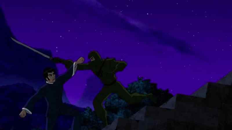 [ninjas yelling]