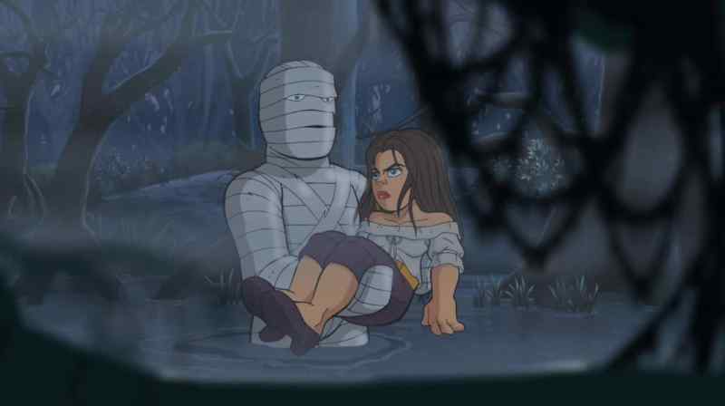 No! A living mummy carrying me
