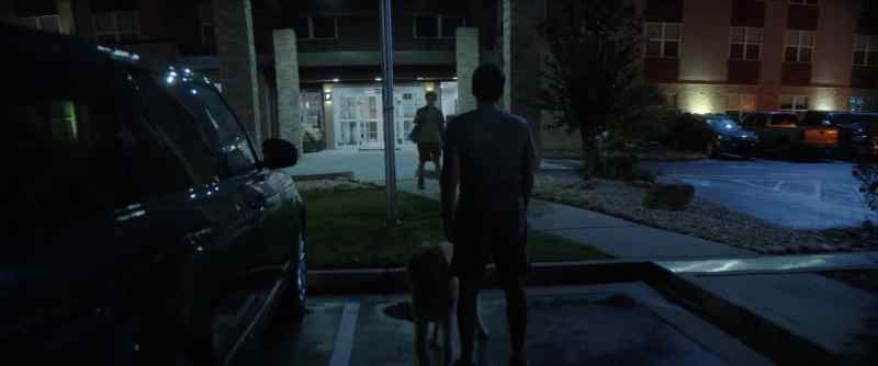 No dogs. Next motel is over 30 miles away
