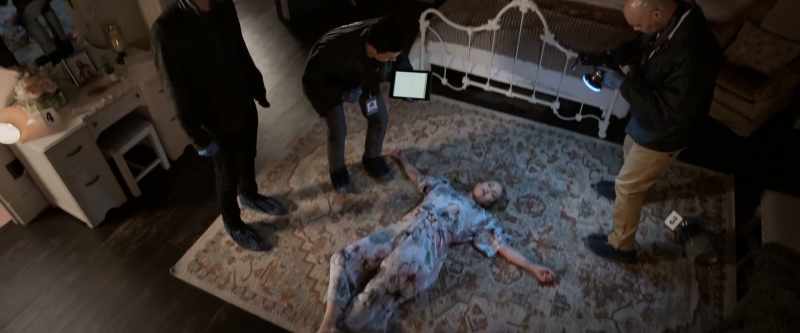 No, I was first on the scene. I live next door. Is this strangulation?