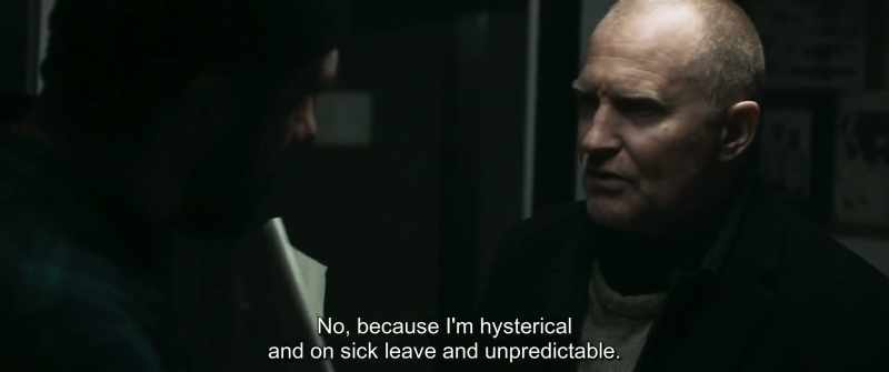 No, because I'm hysterical and on sick leave and unpredictable