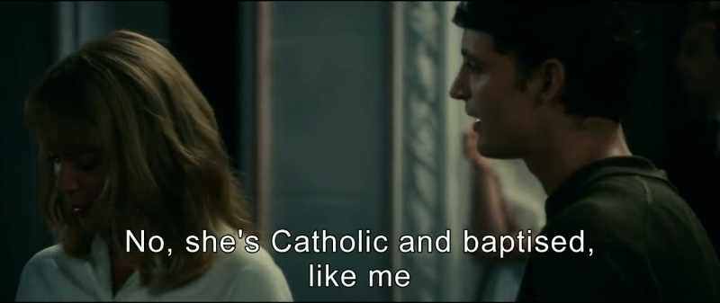 No, she's Catholic and baptized, like me