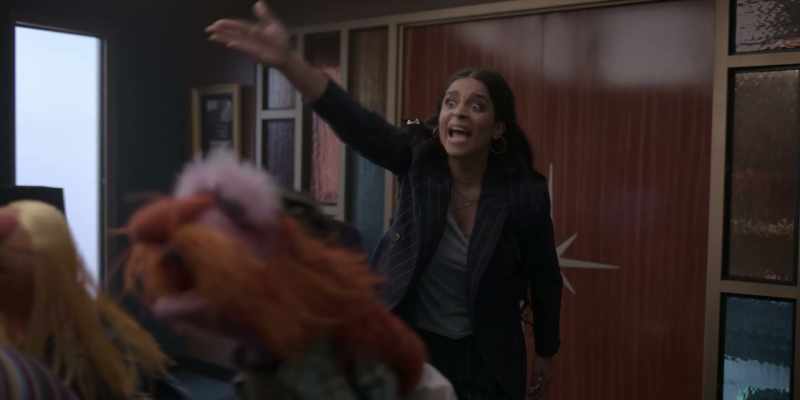 NORA: The exit, over there. Where it says 