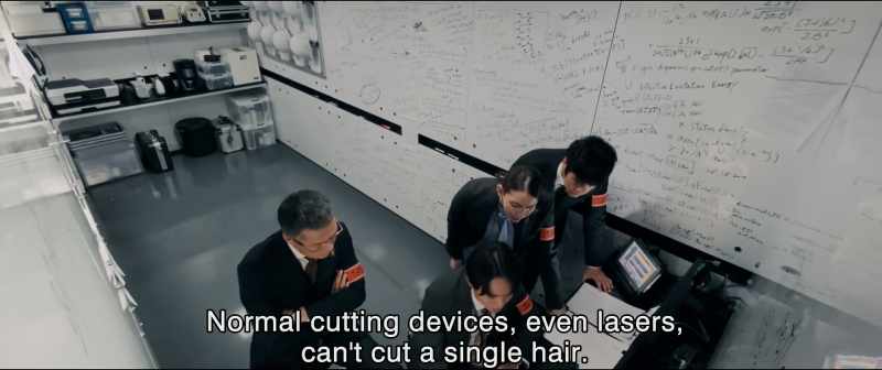 Normal cutting devices, even lasers, can't cut a single hair