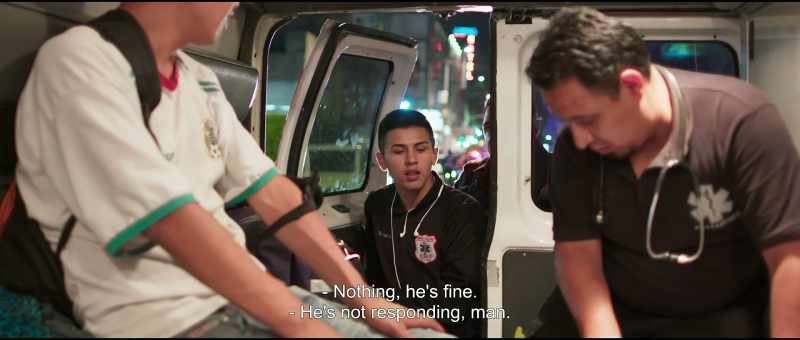 Nothing, he's fine. - He's not responding, man