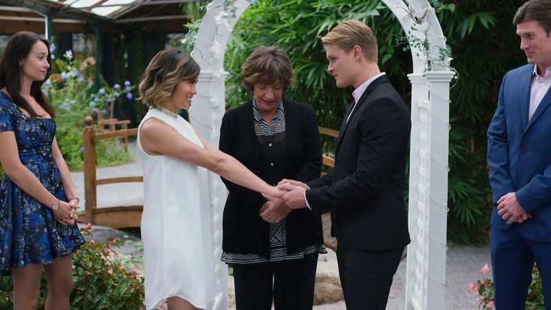 Now, Ben, you can take your bride's hand