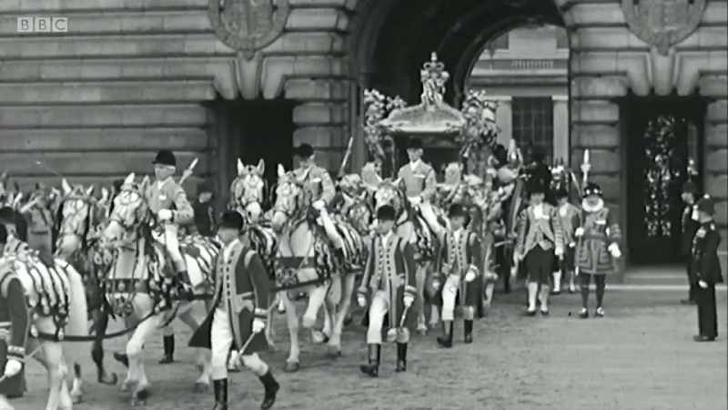 'Now comes the State Coach carrying Her Majesty.'