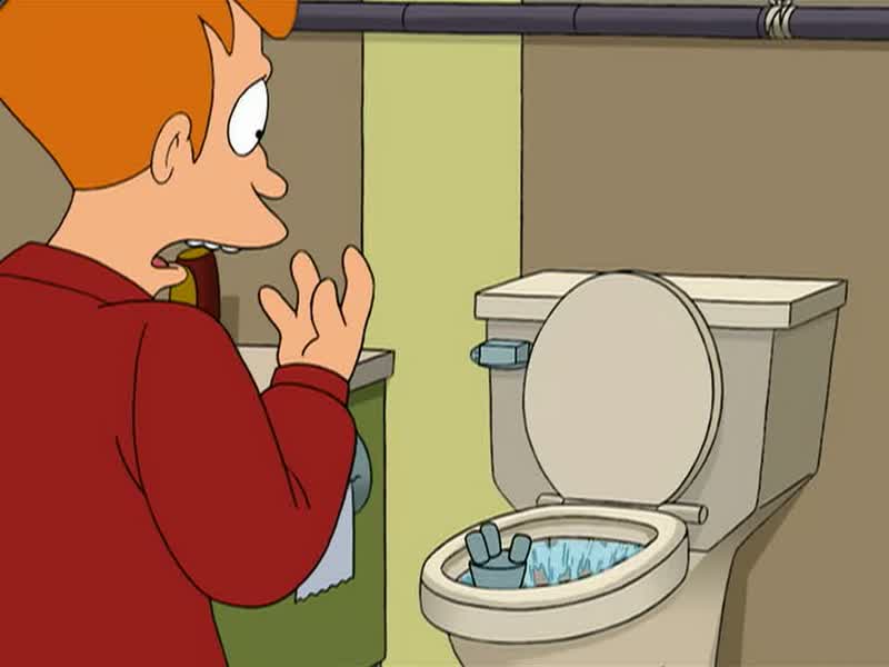 Now he's flushed himself down the toilet?