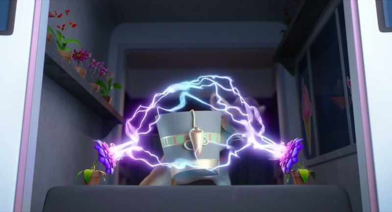 Now, I place the object between the two time flowers