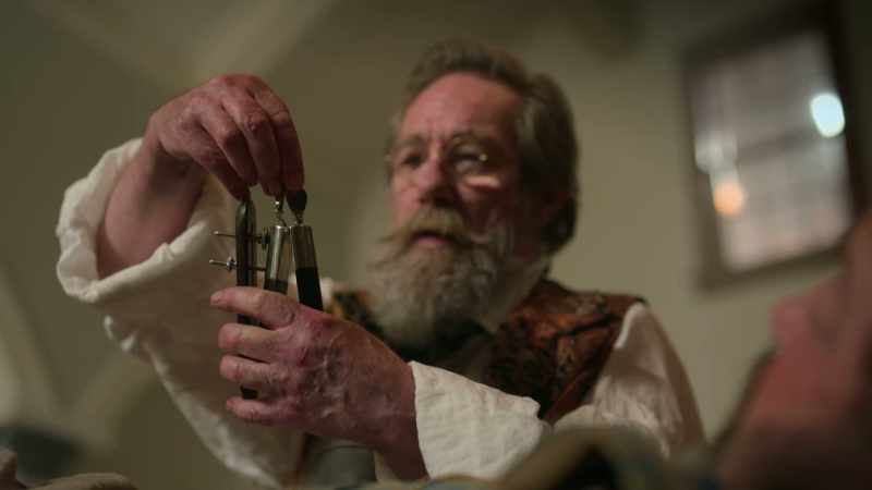 Now, I place the tool gently onto the skin