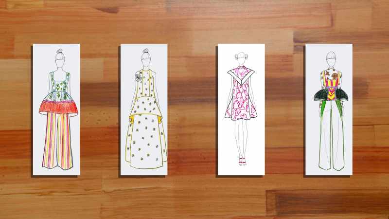 Now, I'm working on the long skirt