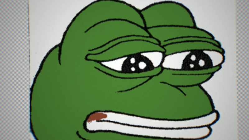 Now on 4chan, the quote-unquote sad frog
