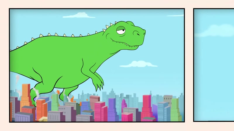 Now, Reptilla was stomping right through the city
